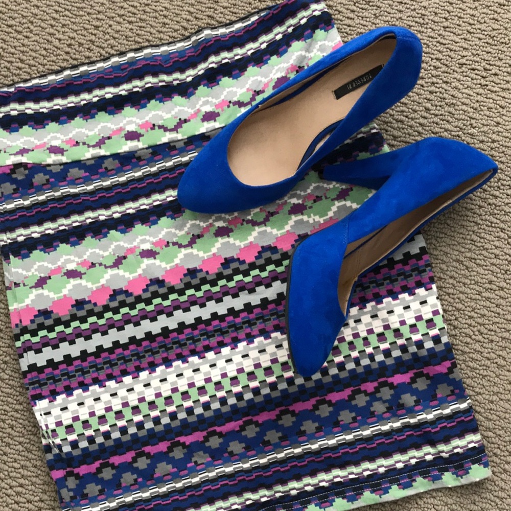 Forever 21 bright blue heels